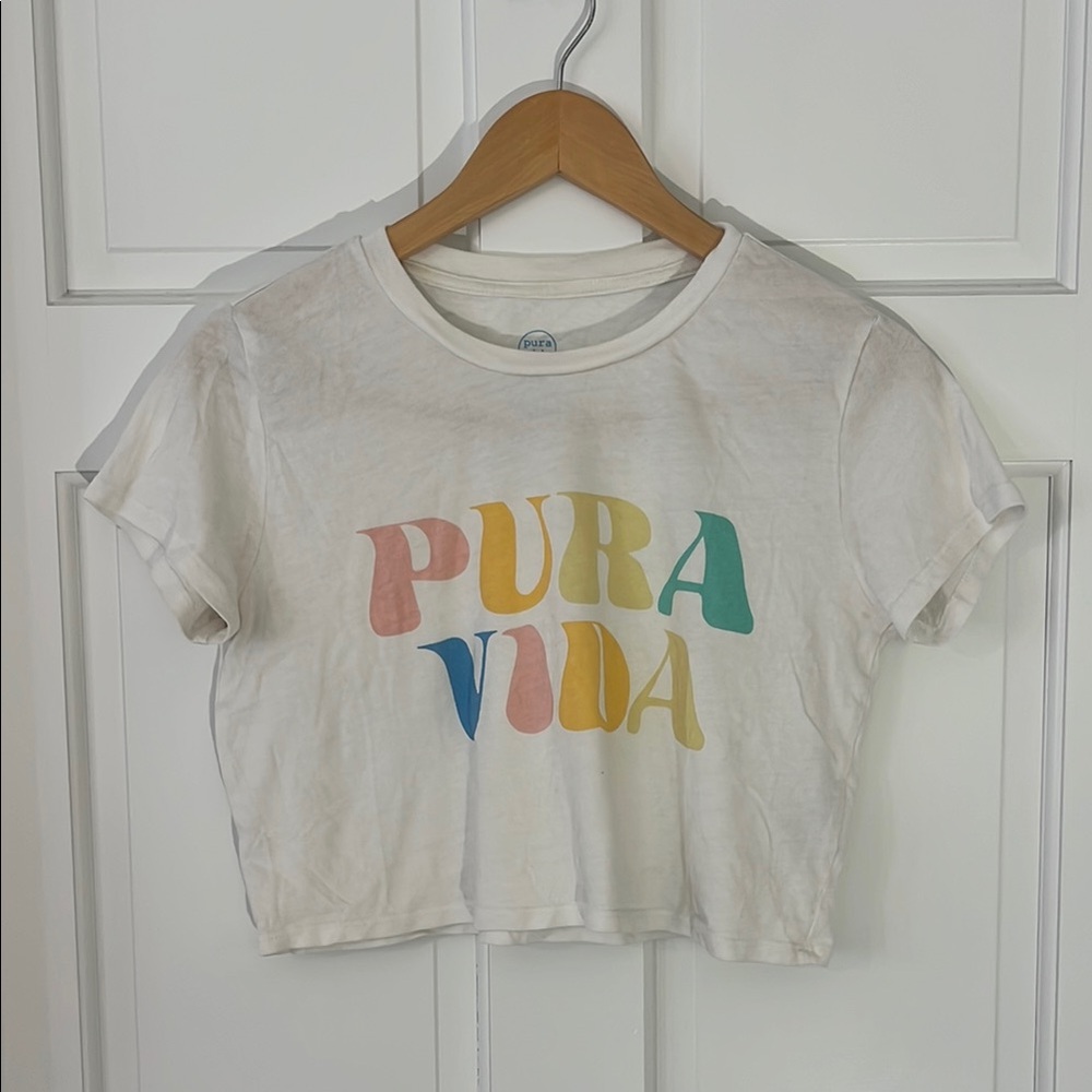 Women’s White 'Pura Vida' Graphic Tee